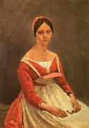  Jean Baptiste Camille  Corot Portrait of Mme Legois Spain oil painting reproduction
